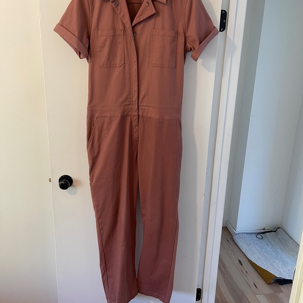 Wildfang Short Sleeve Jumpsuit- Dusty Rose